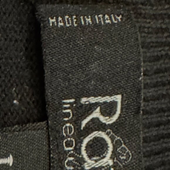 Raffi Linea Uomo Men's Knit Sweater Top Shirt ITALY Large Cotton Black Pullover - Picture 8 of 16